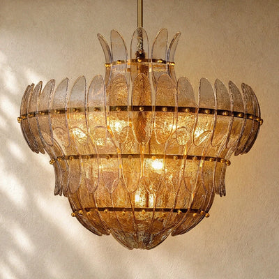 Ameliano Glass Round Chandelier
