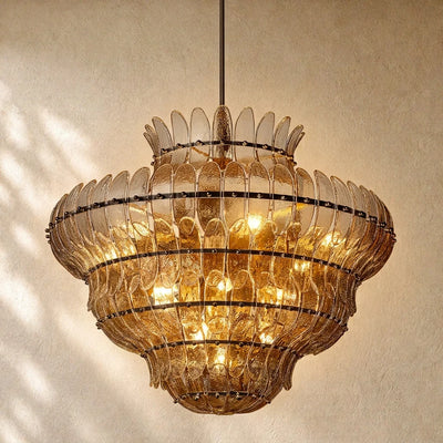 Ameliano Glass Round Chandelier