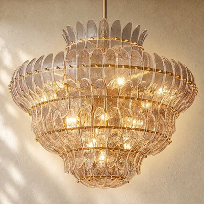 Ameliano Glass Round Chandelier