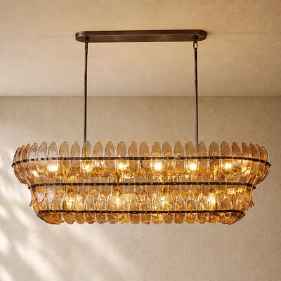 Ameliano Glass Linear Chandelier