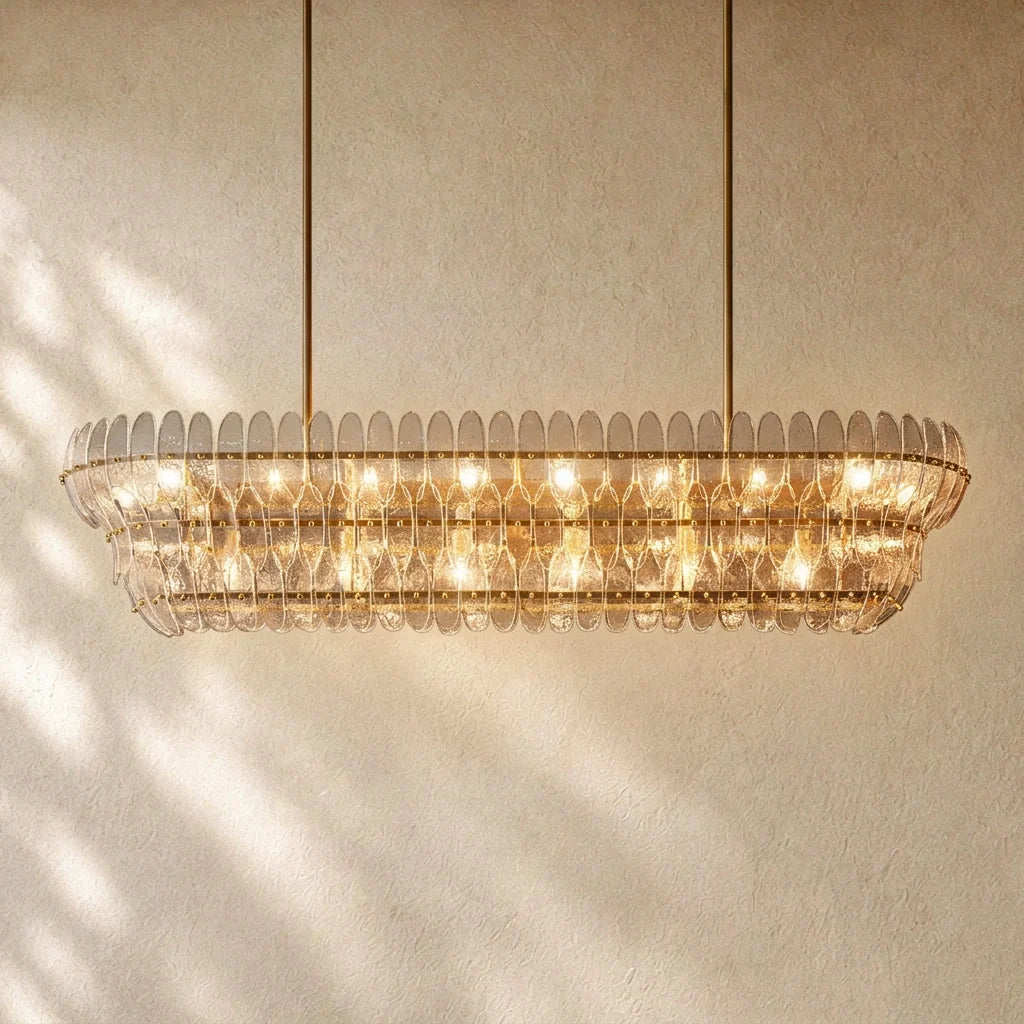 Ameliano Glass Linear Chandelier