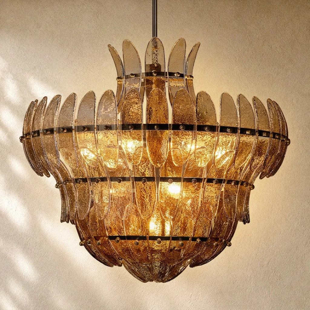 Ameliano Glass Round Chandelier