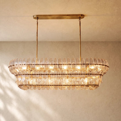 Ameliano Glass Linear Chandelier