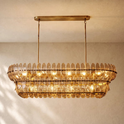 Ameliano Glass Linear Chandelier