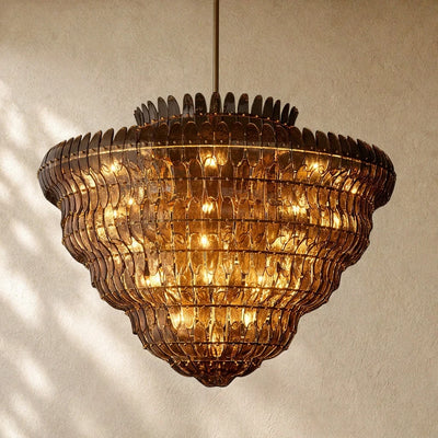 Ameliano Glass Round Chandelier