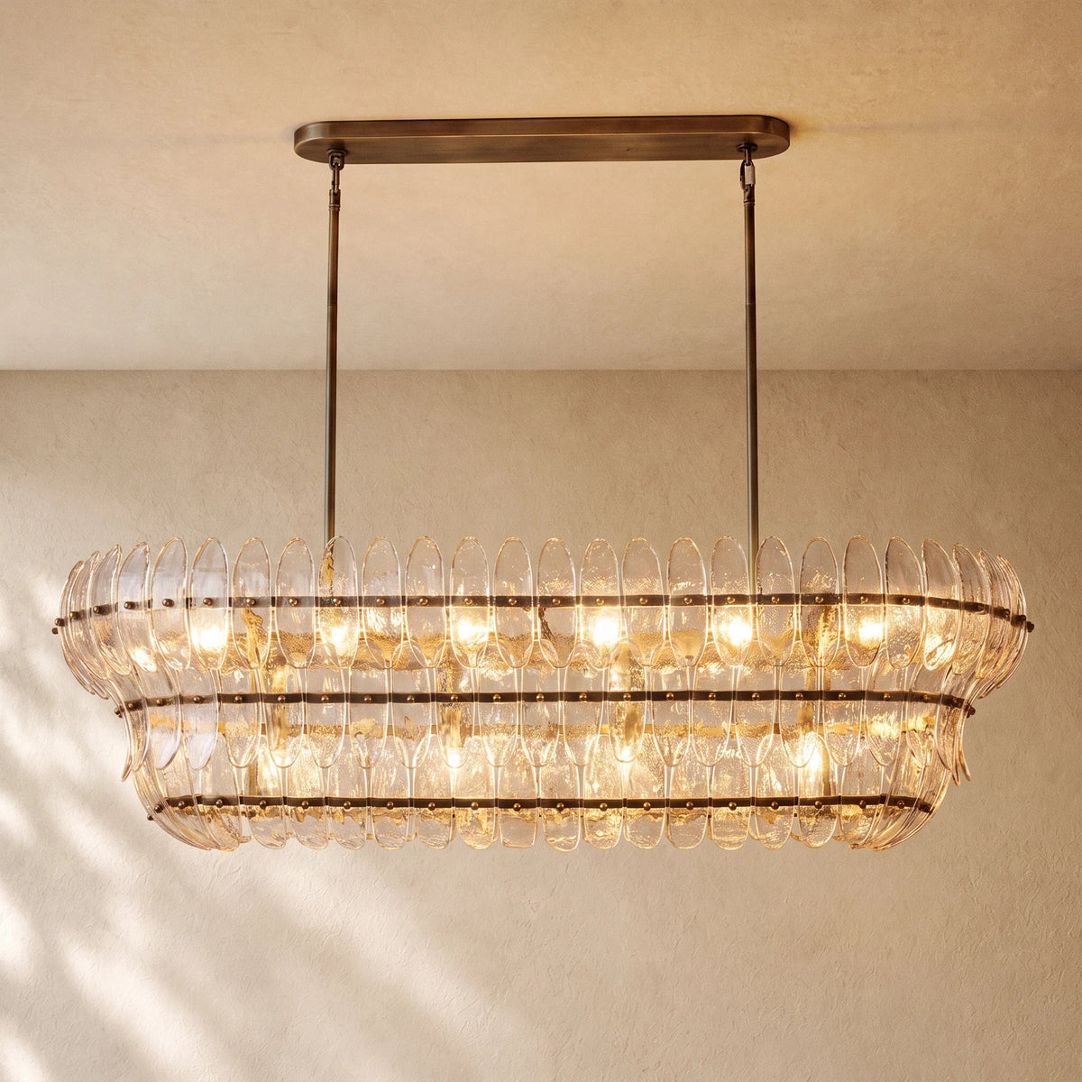 Ameliano Glass Linear Chandelier