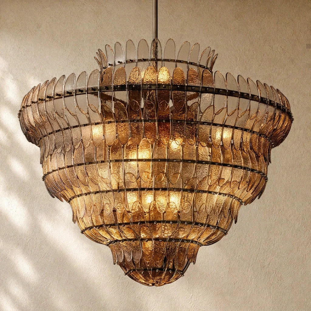 Ameliano Glass Round Chandelier