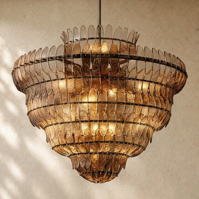 Ameliano Glass Round Chandelier