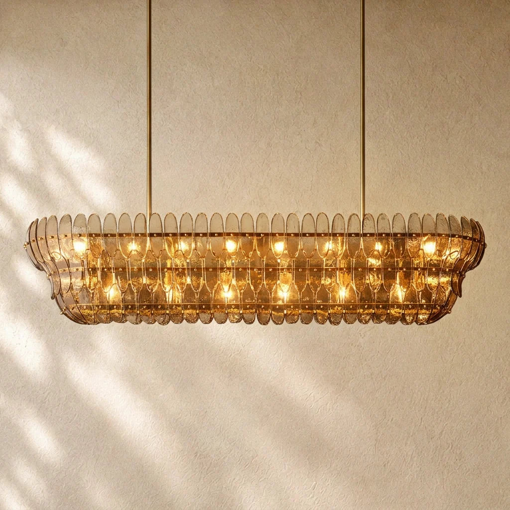Ameliano Glass Linear Chandelier