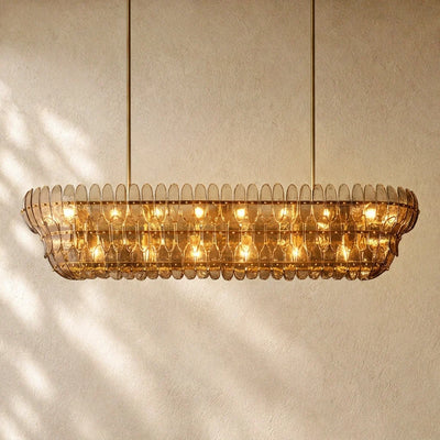 Ameliano Glass Linear Chandelier