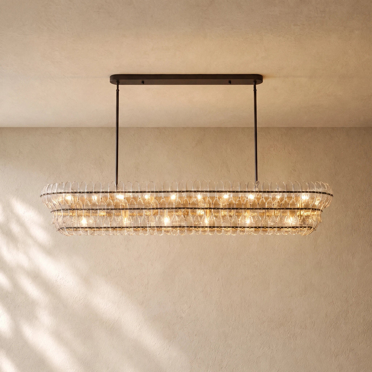 Ameliano Glass Linear Chandelier