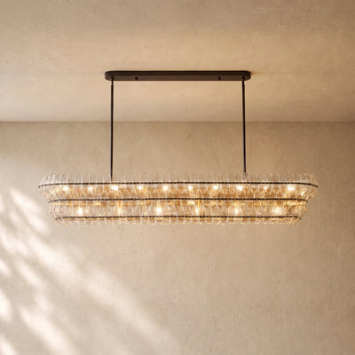 Ameliano Glass Linear Chandelier