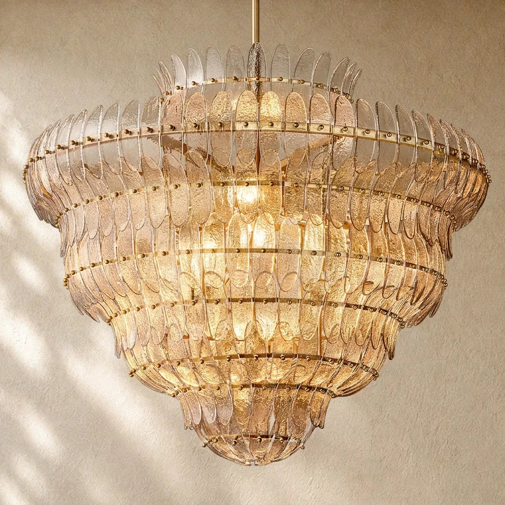 Ameliano Glass Round Chandelier