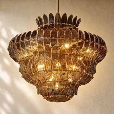 Ameliano Glass Round Chandelier