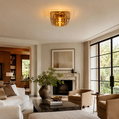 LACOURT GLASS FLUSHMOUNT
