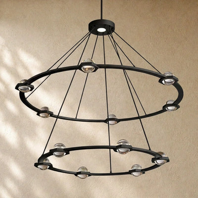 Ecletant Two-Tier Round Chandelier