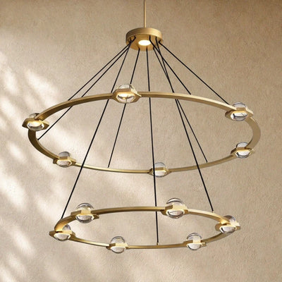 Ecletant Two-Tier Round Chandelier