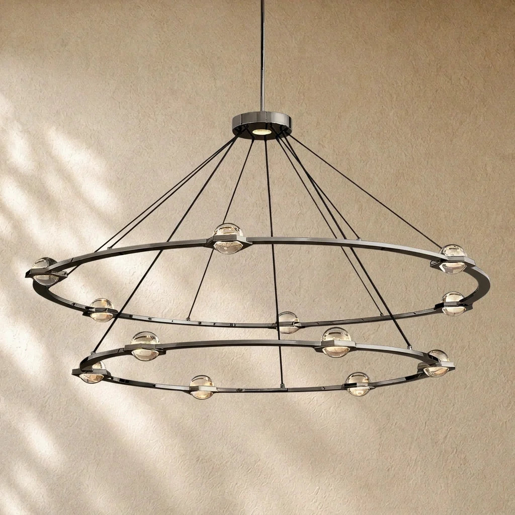 Ecletant Two-Tier Round Chandelier