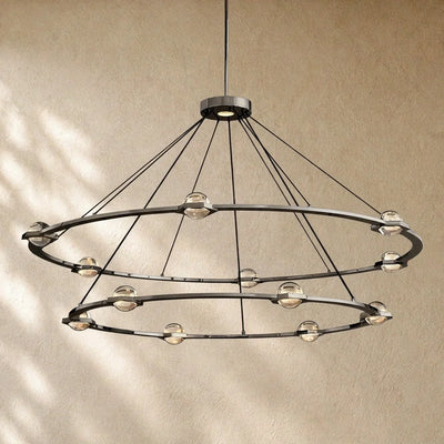 Ecletant Two-Tier Round Chandelier