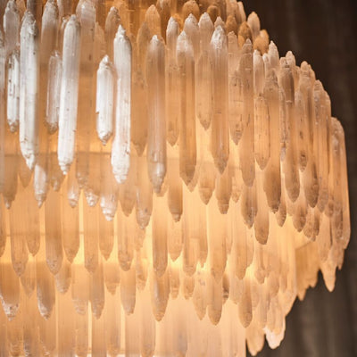 Selenite Round Chandelier - Cyran Lamps