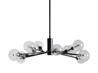 Sera Glass Globe Chandelier 36"47"59" - Cyran Lamps