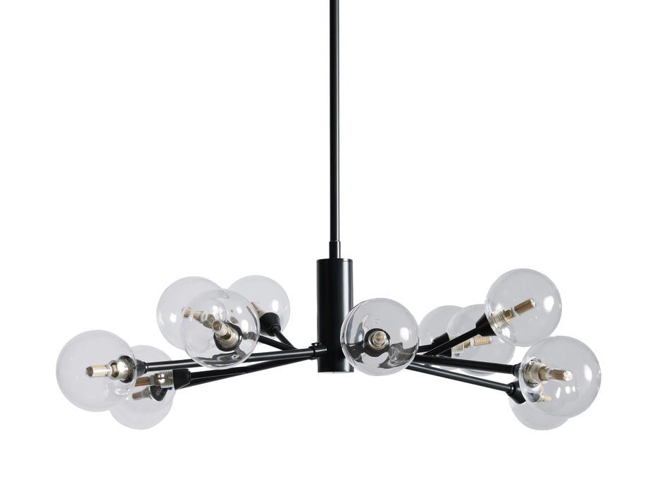 Sera Glass Globe Chandelier 36"47"59" - Cyran Lamps
