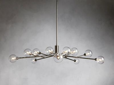 Sera Glass Globe Chandelier 36"47"59" - Cyran Lamps