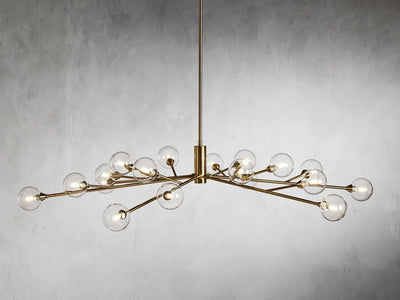 Sera Glass Globe Chandelier 36"47"59" - Cyran Lamps