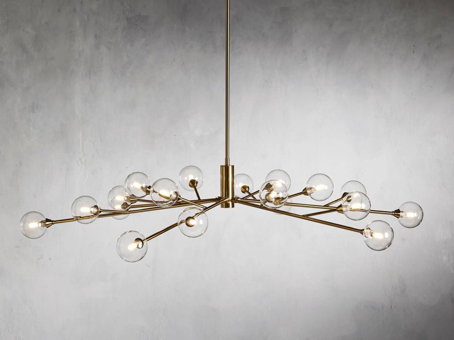 Sera Glass Globe Chandelier 36"47"59" - Cyran Lamps