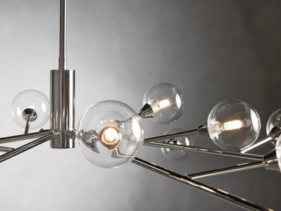 Sera Glass Globe Chandelier 36"47"59" - Cyran Lamps