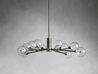 Sera Glass Globe Chandelier 36"47"59" - Cyran Lamps