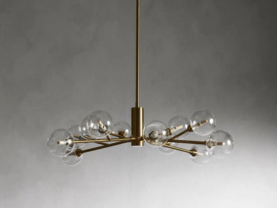 Sera Glass Globe Chandelier 36"47"59" - Cyran Lamps
