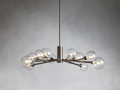 Sera Glass Globe Chandelier 36"47"59" - Cyran Lamps