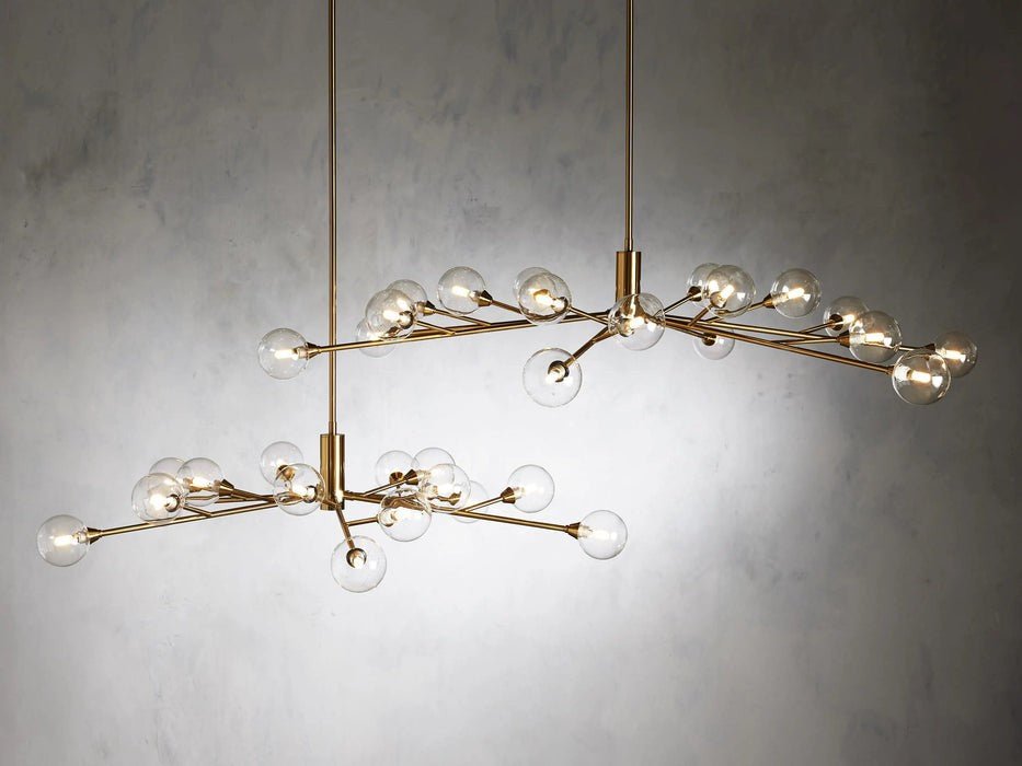 Sera Glass Globe Chandelier 36"47"59" - Cyran Lamps
