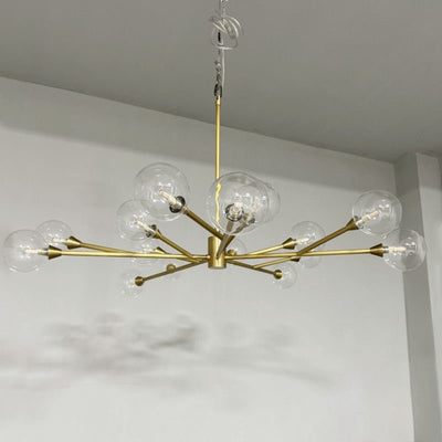 Sera Glass Globe Chandelier 36"47"59" - Cyran Lamps