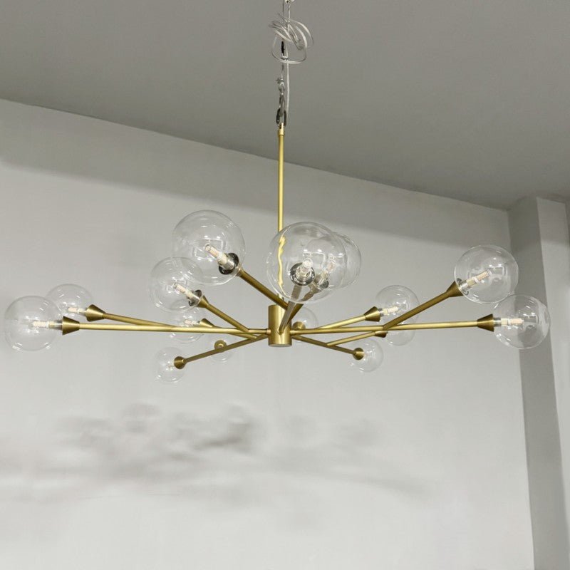 Sera Glass Globe Chandelier 36"47"59" - Cyran Lamps