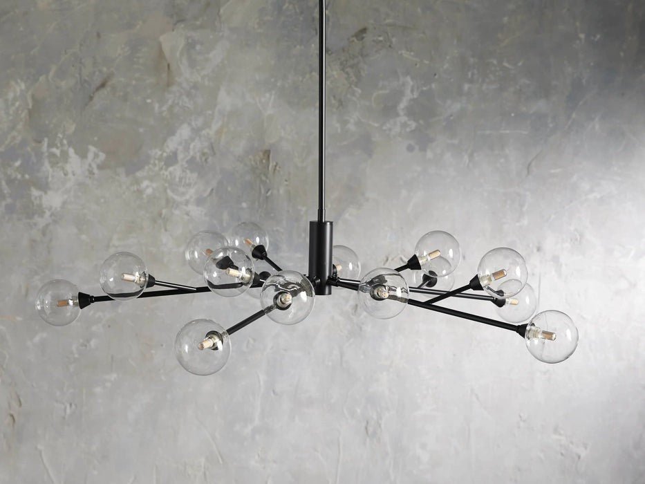 Sera Glass Globe Chandelier 36"47"59" - Cyran Lamps