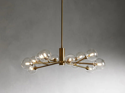 Sera Glass Globe Chandelier 36"47"59" - Cyran Lamps