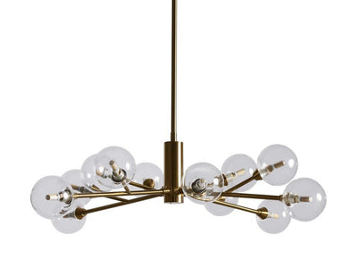 Sera Glass Globe Chandelier 36"47"59" - Cyran Lamps
