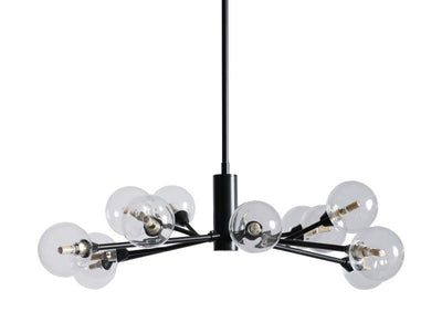 Sera Glass Globe Chandelier 36"47"59" - Cyran Lamps