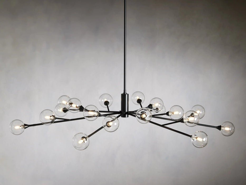 Sera Glass Globe Chandelier 36"47"59" - Cyran Lamps