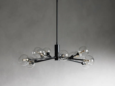 Sera Glass Globe Chandelier 36"47"59" - Cyran Lamps