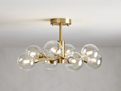 Sera Glass Globe Flushmount - Cyran Lamps