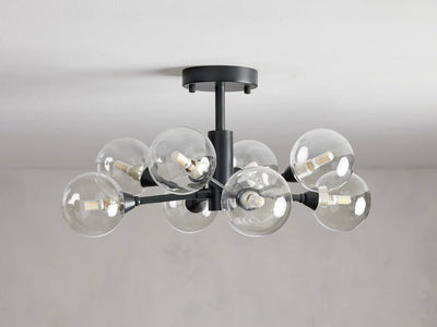 Sera Glass Globe Flushmount - Cyran Lamps