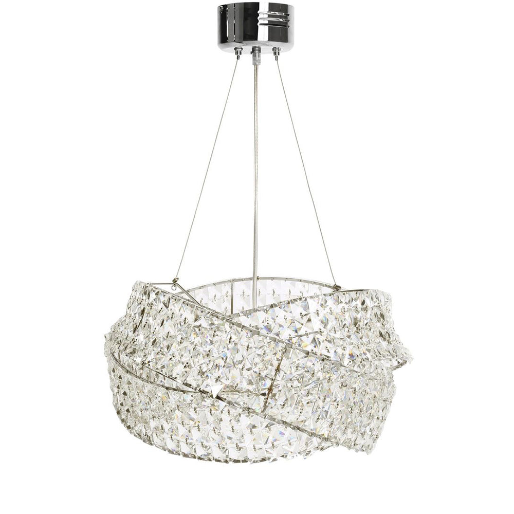 New Crystal Chandelier with Chrome Iron Frame