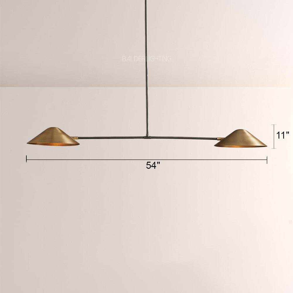 Simms 2 - Light Linear Chandelier - Cyran Lamps