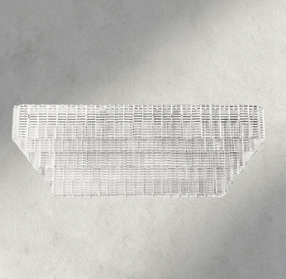 Siraue Clear Glass Rectangular Chandelier 59" - cyranlighting