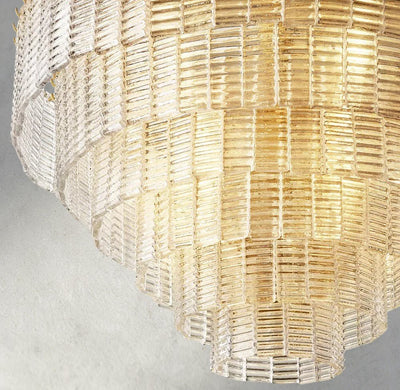 Siraue Clear Glass Round Chandelier 41", 52", 65" - cyranlighting
