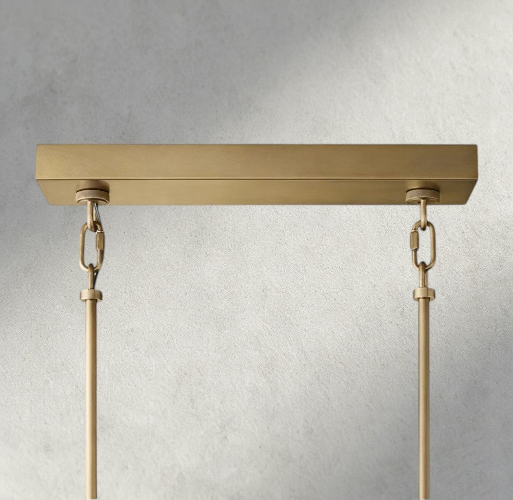 Siraue Smoke Glass Rectangular Chandelier 59", 77" - cyranlighting