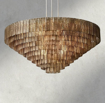Siraue Smoke Glass Round Chandelier 41", 52", 65" - cyranlighting